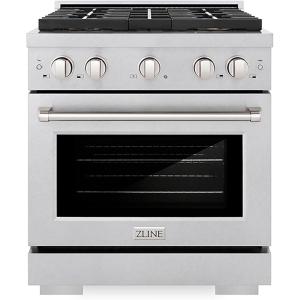 imageZLINE 30 in 42 cu ft Paramount Dual Fuel Range with 4 Burner DuoPro Cooktop and Electric Convection Oven in Satin Stainless Steel PSDRS30