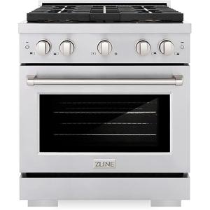 imageZLINE 30 in 42 cu ft Paramount Gas Range with 4 Burner DuoPro Cooktop and Convection Gas Oven in Stainless Steel PSGR30
