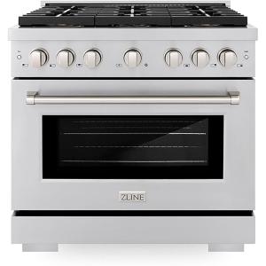 imageZLINE 36 in 52 cu ft Paramount Dual Fuel Range with 6 Burner DuoPro Cooktop and Electric Convection Oven in Stainless Steel PSDR36