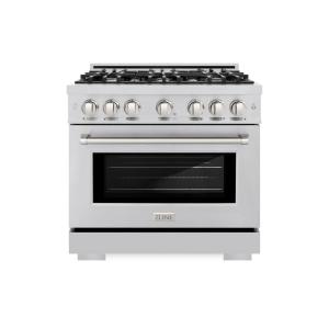 imageZLINE 36 in 52 cu ft Select Dual Fuel Range with 6 Burner Gas Cooktop and Electric Convection Oven in Stainless Steel HDR36
