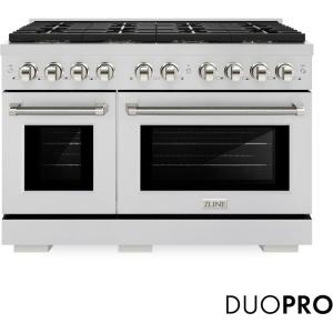 imageZLINE Autograph 48 in Paramount DuoPro Gas Range in Stainless Steel with Nickel Helix Handles PSGRZ48KPN