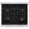 imageZLINE 30 in 42 cu ft Classic Gas Range with 4 Burner Cooktop and Convection Gas Oven in Stainless Steel with White Matte Door CGRWM30