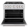 imageZLINE 36 in 52 cu ft Classic Dual Fuel Range with 6 Burner Gas Cooktop and Electric Convection Oven in Stainless Steel CDR36