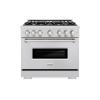 imageZLINE 36 in 52 cu ft Classic Dual Fuel Range with 6 Burner Gas Cooktop and Electric Convection Oven in Stainless Steel CDR36