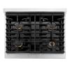 imageZLINE 30 in Autograph Edition Paramount Gas Rangetop with 4 Burners and Porcelain Cooktop in Satin Stainless Steel with Matte Black Accents SRTSZ30MB