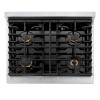 imageZLINE 30 in Autograph Edition Paramount Gas Rangetop with 4 Burners and Porcelain Cooktop in Stainless Steel with Champagne Bronze Accents SRTZ30CB
