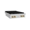 imageZLINE 30 in Autograph Edition Paramount Gas Rangetop with 4 Burners and Porcelain Cooktop in Stainless Steel with Champagne Bronze Accents SRTZ30CB