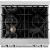 imageZLINE 30 in Legacy Gas Rangetop with 4 Brass Burners and Porcelain Cooktop in Satin Stainless Steel RTSBR30