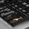 imageZLINE 30 in Paramount Gas Rangetop with 4 Brass Burners and Porcelain Cooktop in Satin Stainless Steel SRTSBR30