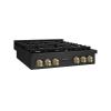 imageZLINE 36 in Autograph Edition Paramount Gas Rangetop with 6 Burners and Porcelain Cooktop in Black Stainless Steel with Champagne Bronze Accents SRTBZ36CB