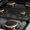 imageZLINE 36 in Autograph Edition Paramount Gas Rangetop with 6 Burners and Porcelain Cooktop in Satin Stainless Steel with Polished Gold Accents SRTSZ36G
