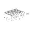 imageZLINE 36 in Autograph Edition Paramount Gas Rangetop with 6 Burners and Porcelain Cooktop in Satin Stainless Steel with Polished Gold Accents SRTSZ36G