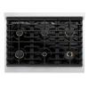 imageZLINE 36 in Autograph Edition Paramount Gas Rangetop with 6 Burners and Porcelain Cooktop in Satin Stainless Steel with Polished Gold Accents SRTSZ36G