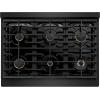 imageZLINE 36 in Paramount Gas Rangetop with 6 Brass Burners and Porcelain Cooktop in Black Stainless Steel SRTBBR36