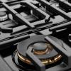 imageZLINE 36 in Paramount Gas Rangetop with 6 Burners and Porcelain Cooktop in Black Satin Stainless Steel SRTBS36