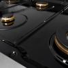 imageZLINE 48 in Autograph Edition Paramount Gas Rangetop with 8 Burners and Porcelain Cooktop in Satin Stainless Steel with Polished Gold Accents SRTSZ48G