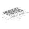 imageZLINE 48 in Autograph Edition Paramount Gas Rangetop with 8 Burners and Porcelain Cooktop in Satin Stainless Steel with Polished Gold Accents SRTSZ48G