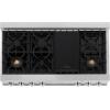imageZLINE 48 in Legacy Gas Rangetop with 6 Brass Burners and Porcelain Cooktop in Satin Stainless Steel RTSBR48