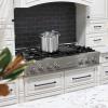 imageZLINE 48 in Legacy Gas Rangetop with 6 Brass Burners and Porcelain Cooktop in Satin Stainless Steel RTSBR48