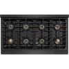 imageZLINE 48 in Paramount Gas Rangetop with 8 Burner DuoPro Cooktop in Black Satin Stainless Steel PSRTBS48