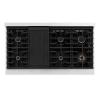 imageZLINE 48 in Paramount Gas Rangetop with 8 Burners and Porcelain Cooktop in Satin Stainless Steel SRTS48