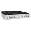 imageZLINE 48 in Paramount Gas Rangetop with 8 Burners and Porcelain Cooktop in Satin Stainless Steel SRTS48