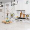 imageZLINE Autograph Edition 30 in Legacy Gas Rangetop with 4 Burners and Porcelain Cooktop in Satin Stainless Steel with Champagne Bronze Accents RTSZ30CB