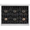 imageZLINE Autograph Edition 36 in Classic Gas Rangetop with 6 Burner DuoPro Cooktop in Satin Stainless Steel and Champagne Bronze Accents PCRTSZ36CB