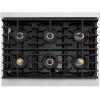 imageZLINE Autograph Edition 36 in Paramount Gas Rangetop with 6 Burner DuoPro Cooktop in Stainless Steel and Polished Gold Accents PSRTZ36G
