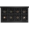 imageZLINE Autograph Edition 48 in Classic Gas Rangetop with 8 Burner DuoPro Cooktop in Black Stainless Steel and Champagne Bronze Accents PCRTBZ48CB
