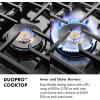imageZLINE Autograph Edition 48 in Classic Gas Rangetop with 8 Burner DuoPro Cooktop in Stainless Steel and Champagne Bronze Accents PCRTZ48CB