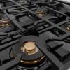 imageZLINE Autograph Edition 48 in Classic Gas Rangetop with 8 Burner DuoPro Cooktop in Stainless Steel and Champagne Bronze Accents PCRTZ48CB