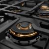 imageZLINE Autograph Edition 48 in Classic Gas Rangetop with 8 Burner DuoPro Cooktop in Stainless Steel and Champagne Bronze Accents PCRTZ48CB