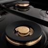imageZLINE Autograph Edition 48 in Legacy Gas Rangetop with 7 Burners and Porcelain Cooktop in Satin Stainless Steel with Champagne Bronze Accents RTSZ48CB