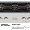 imageZLINE Autograph Edition 48 in Paramount Gas Rangetop with 8 Burner DuoPro Cooktop in Black Stainless Steel and Polished Gold Accents PSRTBZ48G