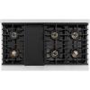 imageZLINE Autograph Edition 48 in Paramount Gas Rangetop with 8 Burner DuoPro Cooktop in Stainless Steel and Champagne Bronze Accents PSRTZ48CB