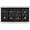 imageZLINE Autograph Edition 48 in Paramount Gas Rangetop with 8 Burner DuoPro Cooktop in Stainless Steel and Champagne Bronze Accents PSRTZ48CB