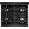 imageZLINE Designer Collection 30 in Paramount Gas Rangetop with 4 Burner DuoPro Cooktop in Black Satin Stainless Steel with Matte Black and Champagne Bronze Accents PSRTBSZ30MBCB