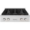 imageZLINE 30 in Paramount Gas Rangetop with 4 Burners and Porcelain Cooktop in Satin Stainless Steel SRTS30