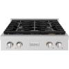 imageZLINE 30 in Paramount Gas Rangetop with 4 Burners and Porcelain Cooktop in Stainless Steel SRT30
