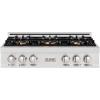 imageZLINE 36 in Classic Gas Rangetop with 6 Burner DuoPro Cooktop in Satin Stainless Steel PCRTS36