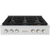 imageZLINE 36 in Paramount Gas Rangetop with 6 Burners and Porcelain Cooktop in Satin Stainless Steel SRTS36