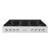 imageZLINE 48 in Paramount Gas Rangetop with 8 Brass Burners and Porcelain Cooktop in Satin Stainless Steel SRTSBR48