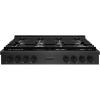 imageZLINE 48 in Paramount Gas Rangetop with 8 Burners and Porcelain Cooktop in Black Satin Stainless Steel SRTBS48
