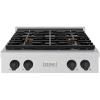 imageZLINE Autograph Edition 30 in Paramount Gas Rangetop with 4 Burner DuoPro Cooktop in Stainless Steel and Matte Black Accents PSRTZ30MB