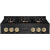imageZLINE Autograph Edition 36 in Classic Gas Rangetop with 6 Burner DuoPro Cooktop in Black Stainless Steel and Champagne Bronze Accents PCRTBZ36CB