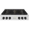 imageZLINE Autograph Edition 36 in Paramount Gas Rangetop with 6 Burner DuoPro Cooktop in Satin Stainless Steel and Matte Black Accents PSRTSZ36MB