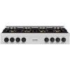imageZLINE Autograph Edition 48 in Classic Gas Rangetop with 8 Burner DuoPro Cooktop in Stainless Steel and Matte Black Accents PCRTZ48MB