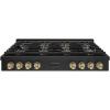 imageZLINE Autograph Edition 48 in Paramount Gas Rangetop with 8 Burner DuoPro Cooktop in Black Stainless Steel and Champagne Bronze Accents PSRTBZ48CB