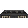 imageZLINE Autograph Edition 48 in Paramount Gas Rangetop with 8 Burner DuoPro Cooktop in Black Stainless Steel and Polished Gold Accents PSRTBZ48G